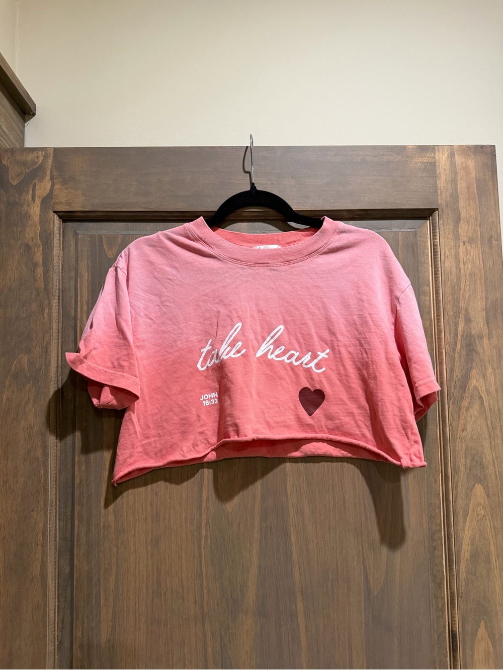 Take Heart Pink Crop Tee - Women